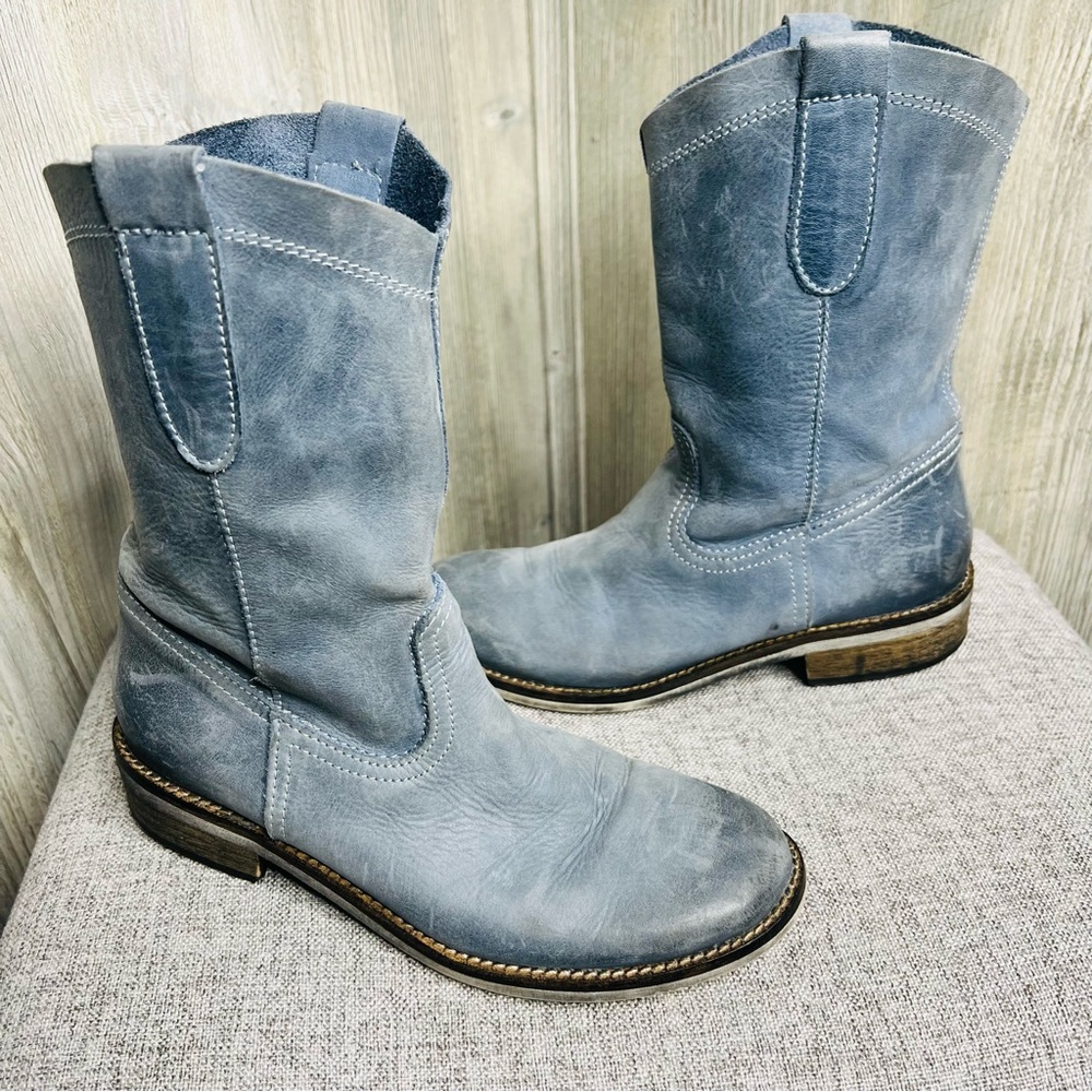 Sundance Blue Leather Boots